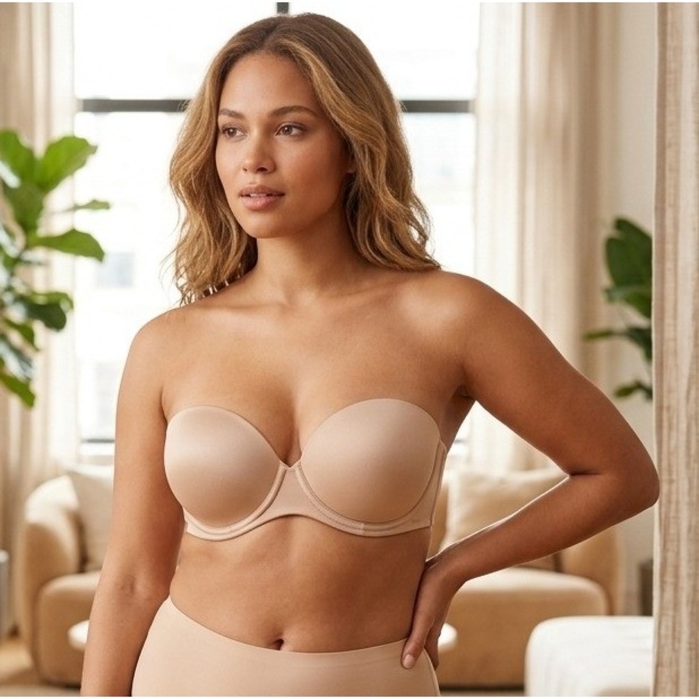 Victoria's Secret Very Sexy Multi-Way Strapless‎ Bra Underwire Nude Beige 36C